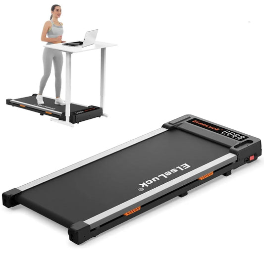 Ali Fitness Elseluck Walking Pad, Under Desk Treadmill for Home Office, 2 in 1 Portable Walking Treadmill with Remote Control