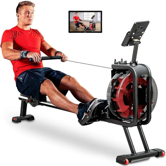 Ali Water Rowing Machine, Vertical Tank Rowing Machines with Bluetooth, 330Lbs Weight Capacity, Rower Machine，ET707