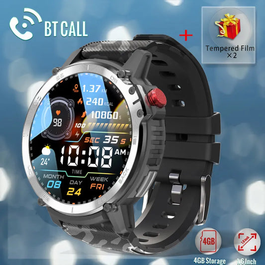 Ali C22 Rugged Smart Watch Men 3atm Waterproof Sport Watches 1.6'' Blood Pressure Bluetooth Call Military Smartwatch For Android Ios