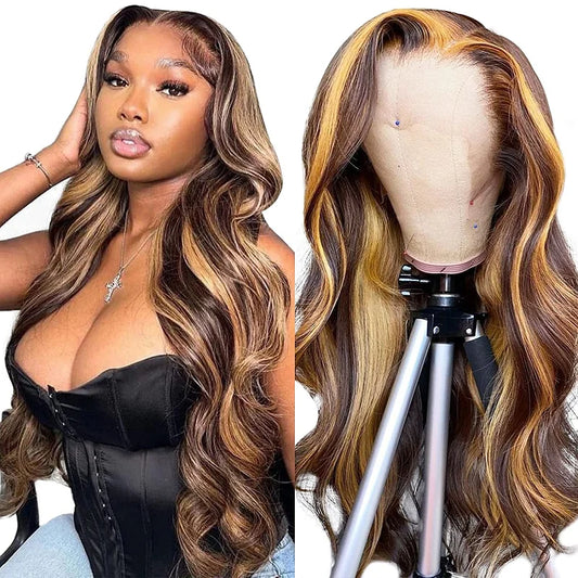 Ali Human Hair  Body Wave Lace Front Wig Human Hair Lace Frontal Wigs For Women Human Hair Highlight Wig Human Hair Lace Frontal Human Hair Wig