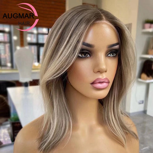 Ali Human Hair  Brown Highlight Wig Human Hair 360 Lace Frontal Wig Ash Blonde 13x6 Lace Front Wig 13x4 Lace Front Human Hair Wigs For Women