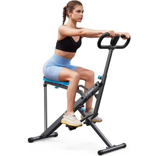 Ali 2 in 1 Squat Rowing Machine, Easy Setup & Foldable Exercise Equipment, Glute Trainer Machine, Glutes & Leg Workout Machine