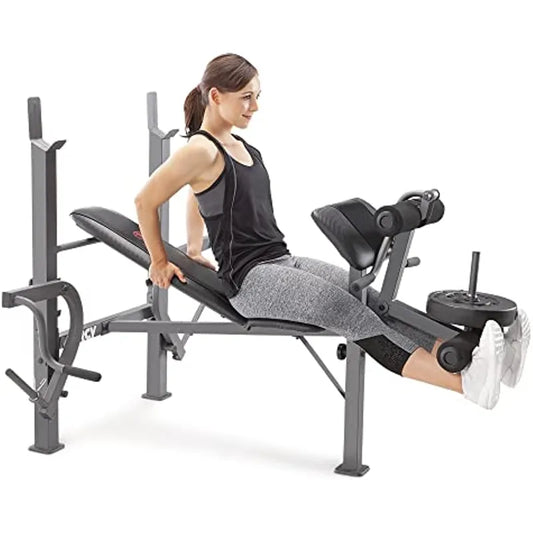 Ali Marcy Standard Weight Bench with Leg Developer and Butterfly Arms, Multifunctional Workout Equipment,  Alloy Steel MD-389